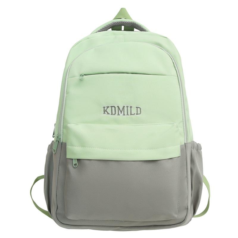 Student Skolväska Kvinna Colorblock Stor kapacitet Datorryggsäck Man Gymnasieryggsäck