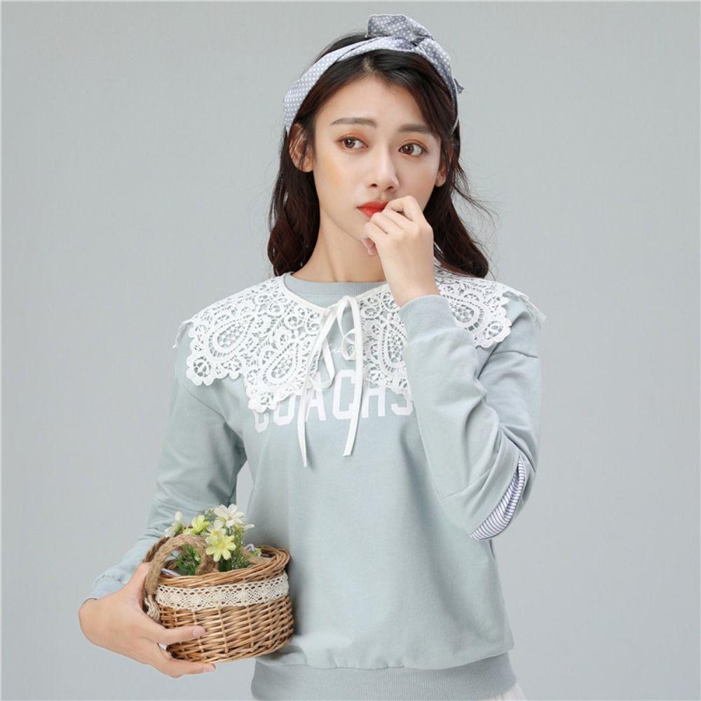 Detachable Fake Collar White Shawl Decoration Fashion Neck Tie Accessory  Women