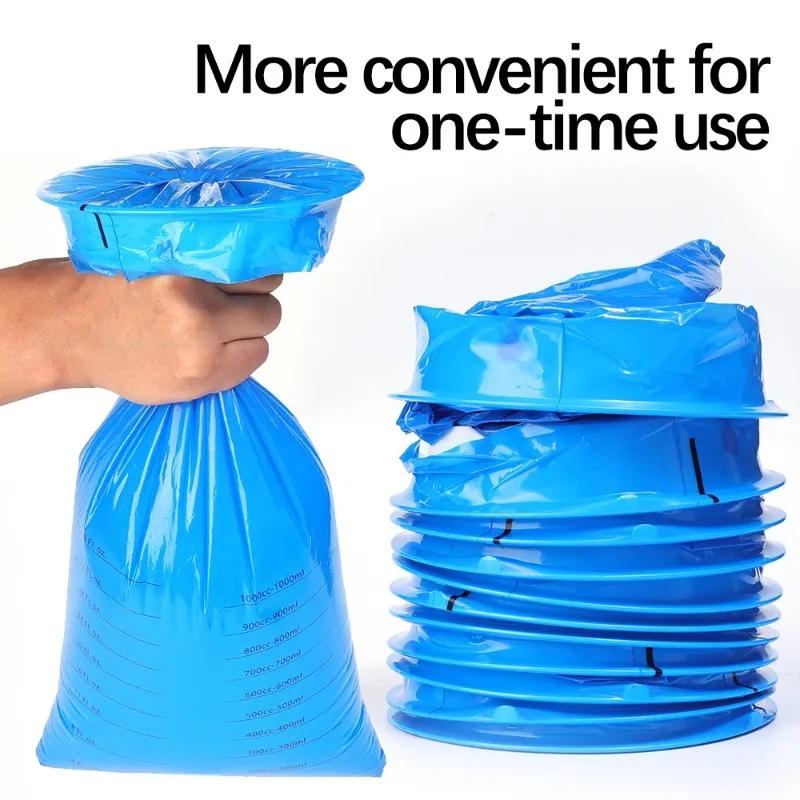 Disposable Car Cleaning Bags Portable Snap Ring Vomit Bag Pregnant Emergency Vomit Cleaning Bag Car Garbage Storage Bag 1000ML