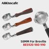 58MM Bottomless Portafilter For Breville BES920 980 990 Stainless Steel Filter Holder Espresso Machine Accessories Barista Tools