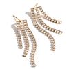 Yhpup Waterproof Luxury Bling AAA Cubic Zirconia Tassel Drop Stainless Steel Dangle Earrings Party Aesthetic Fashion Jewelry