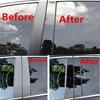4pcs Door Trim B Pillar Posts Gloss Black Cover Fit For FORD F150 15-21