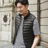 2023 Men's Stand-Up Collar Vest: Autumn & Winter Lightweight Waistcoat, Youth Large Size