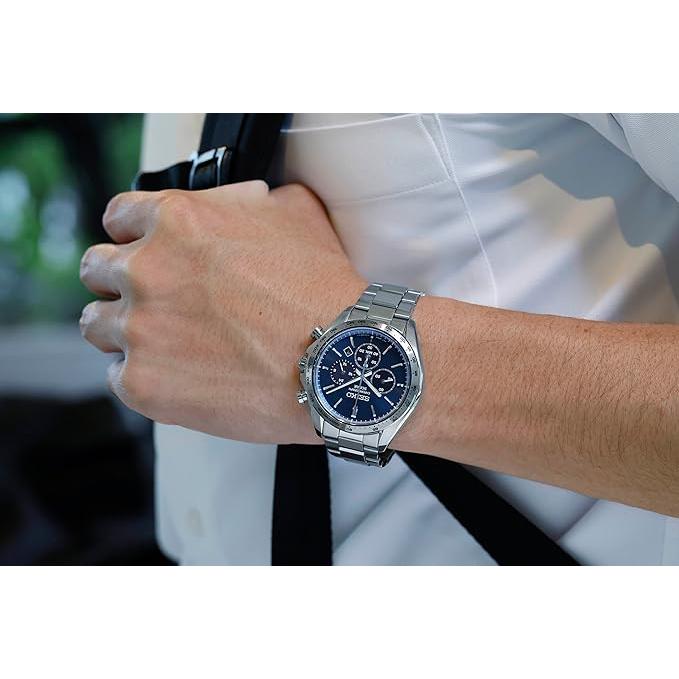 Seiko Watch Wristwatch Seiko Selection Solar Chronograph The Standard SBPY163 Men's Silver
