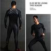 Camiseta de Compressão Masculina de Secagem Rápida: Camada Base de Manga Comprida de Alta Elasticidade para Corrida e Treino