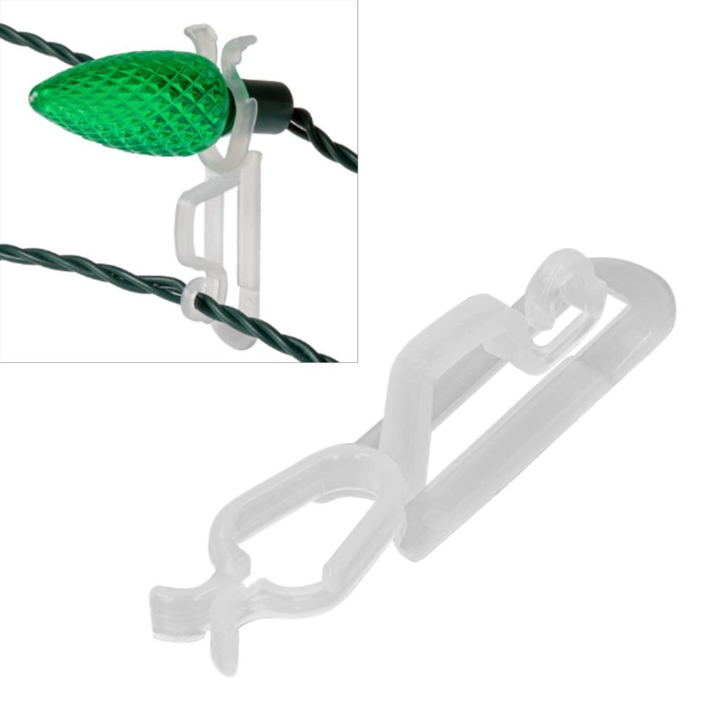 60Pcs White/Black Christmas Light Clips 1.8 X 2 X 8.5cm Outdoor Light Clips  Gutter Mounting