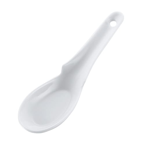 White porcelain hanging spoon