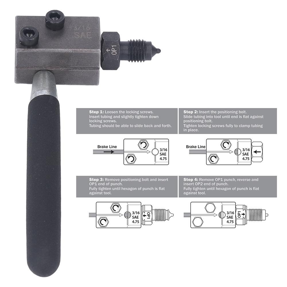 Double Flaring Double Flaring Tool Kit Brake Line Flaring Tool  Automotive Brake System