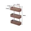 Vertical Storage Organizer Multi-Purpose Three-Tier Wall-Mounted Basket