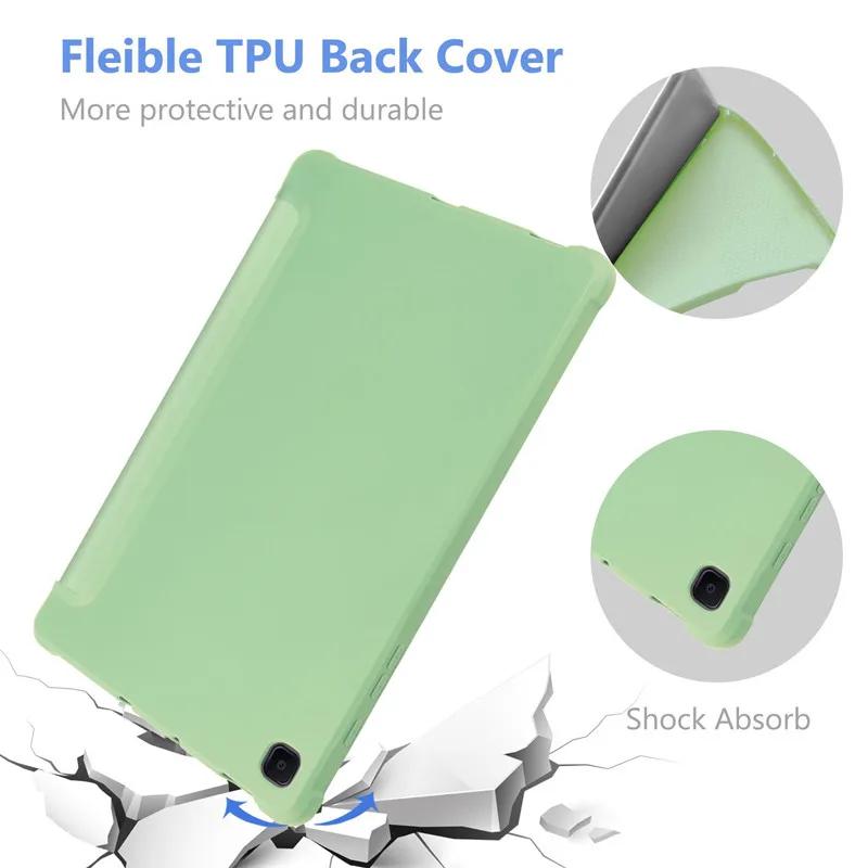 For Samsung Galaxy Tab S6 Lite 10.4 inch P610 P615 PU Tri-Folding Stand Case Funda For S6 Lite P620 P625 Tablet Smart Cover