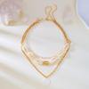 3 Layers Shell Pendant Necklace Bohemian Seashell Choker New Sweater Chain  Gifts