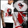 Japanese Samurai Swordsman With Two Katanas T-Shirt Bushido Code Till Death
