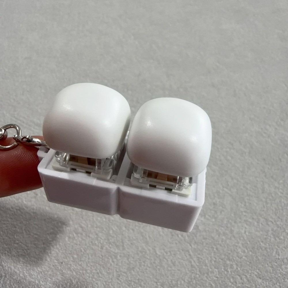 

Белый паровой хлеб Форма Брелок Светодиодный Свет Клавиатура для Пальцев Снятие Тревоги Style D