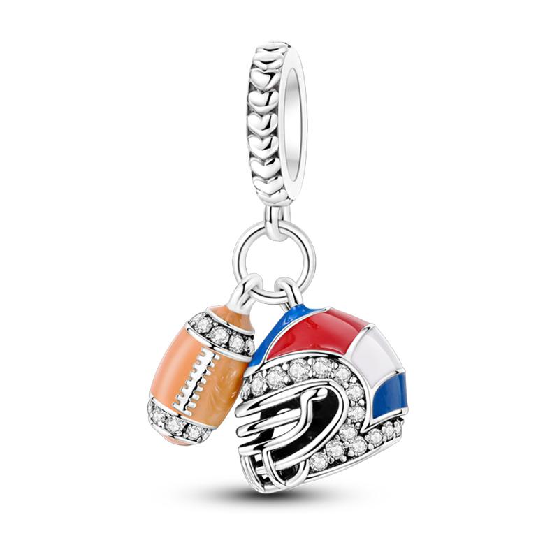 Copper Volleyball Baseball Badminton Golf Sports 3Mm Charms Beads Pendants Birthday Party Fine Diy Jewelry Gifts