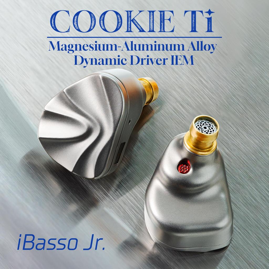 iBasso Cookie Ti Dynamic Titanium Alloy 10mm Dual Magnetic Circuit Earphones Alloy Diaphragm Dual Magnetic Circuit Cable Included Detachable Cable