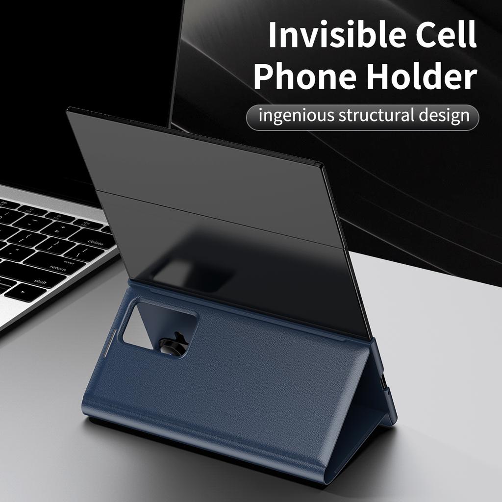 For Samsung Galaxy Z TriFold 5G Case with Card Holder Smart View Window Leather Phone Cover