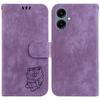 For Samsung Galaxy A07 5G Wallet Case Tiger Imprint Leather Shockproof Phone Cover with Wrist Strap