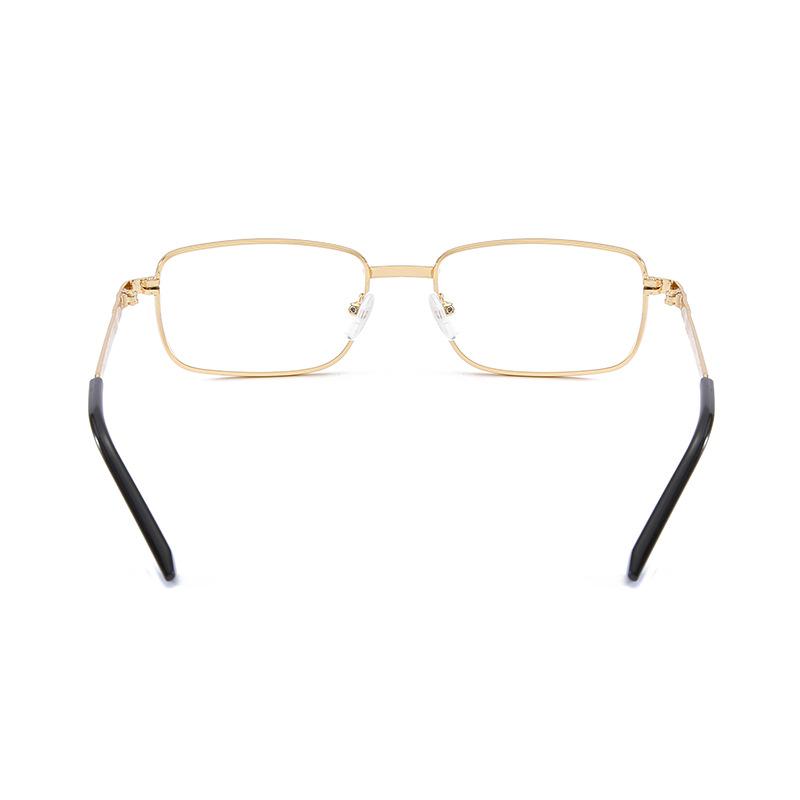 Metal Square Frame Reading Glasses Anti Blue Light High Definition Vintage Presbyopia Eyewear 0 To +4 0 Far Sight