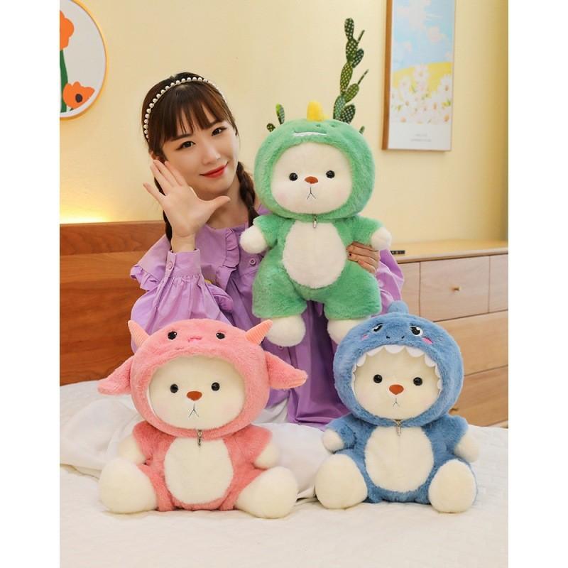 Adorable Fashionable Plush Transformation Bear Doll With Soft Materials For Kids Gifts