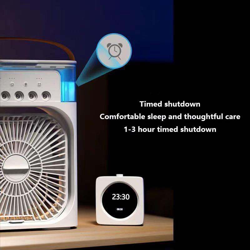 Przenośne klimatyzatory z wentylatorem Wentylator elektryczny USB LED Lampka nocna Mgła wodna Zabawa 3 w 1 Nawilżacz powietrza dla domu