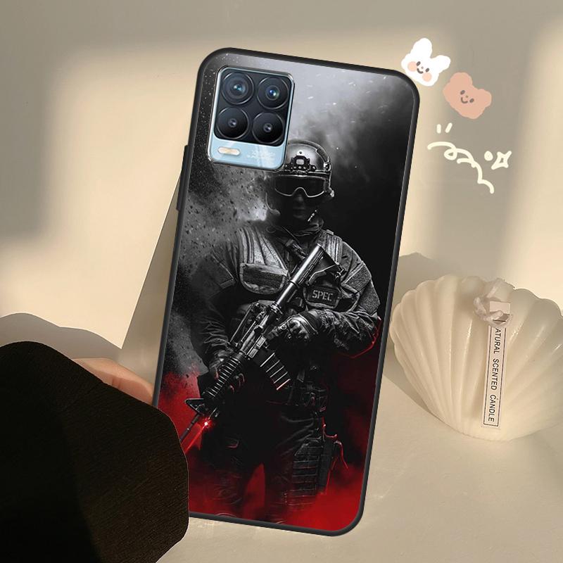 

Army Soldier Special Forces Case For Realme C55 C63 C61 C51 C53 C25 C65 C67 C71 C75 11 12 13 14 Pro Plus GT6 GT7 15 Pro Realme C15