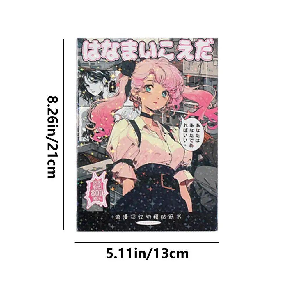 45Sheets Y2K Style Japanese Comic Stickers Coated Paper Unique Designs Stationery Stickers Diy Decor Water-Resistant