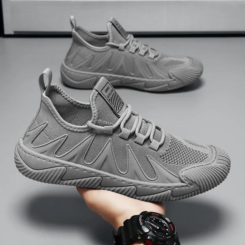 Mode Sneaker Leichte Freizeitschuhe Herren Plateau Rutschfest Laufschuhe Herren Sportschuhe Herren Mesh Atmungsaktiv Bequem