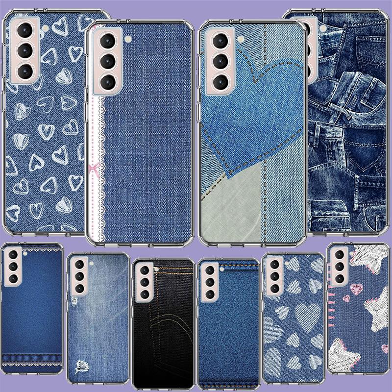 A Stylish Pair of Jeans Phone Case For Samsung Galaxy S25 Edge S24 S23 FE S21 S20 S10 Plus S22 S26 Ultra Cover Clear Cases TPU C
