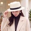 Fashion Luxury Women's Warm Hats Fall and Winter Hats Flat-Top Hats British-Style Top Hats