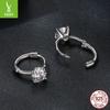 Shining 50 Points Mozzarella Diamond Ear Buckle Women, Simple And Elegant High-End 925 Sterling Silver Earrings Earrings