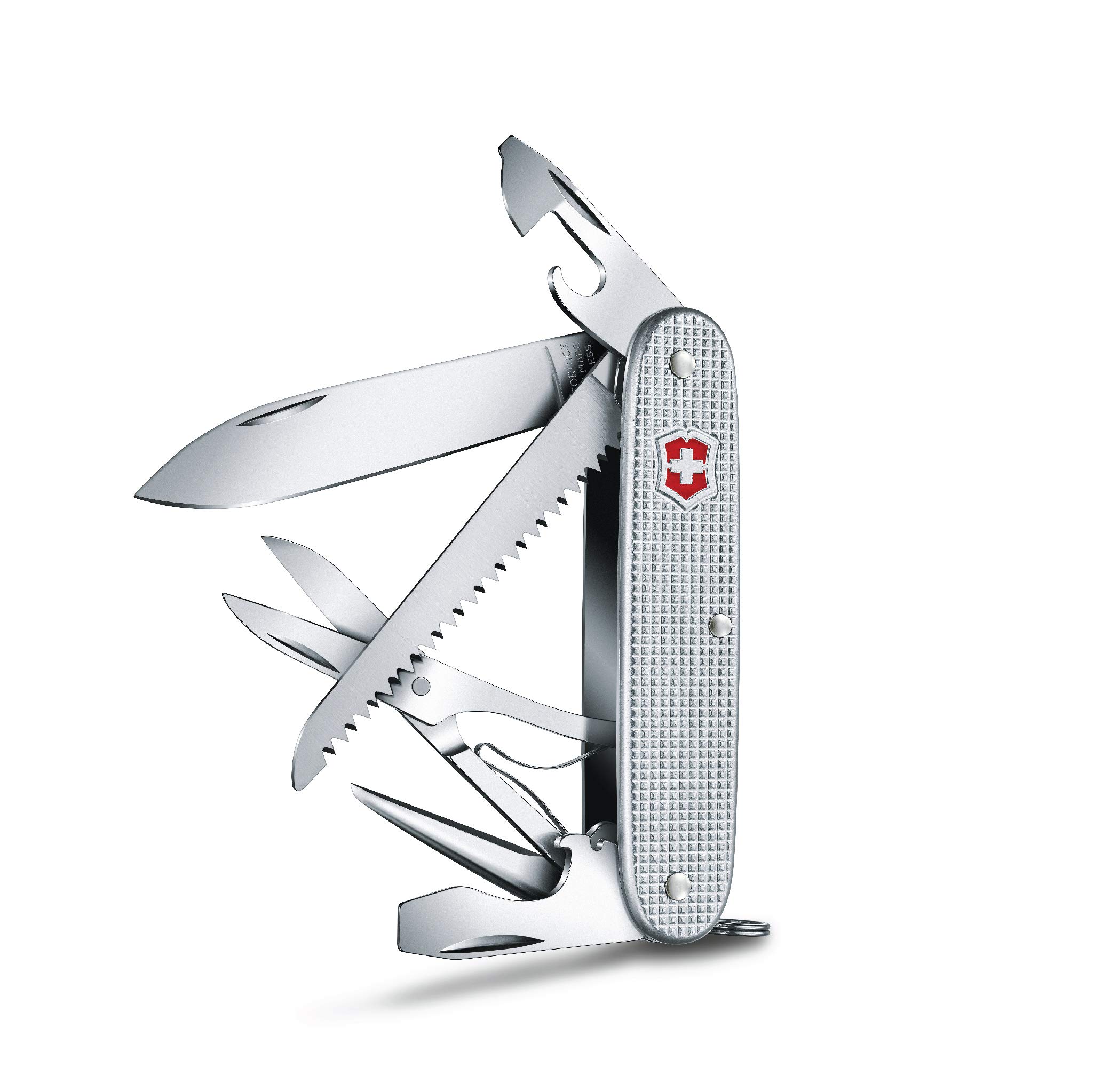 

VICTORINOX Farmer x ALOX Silver Multi-function Knife for Outdoor Camping with Scissors Swiss Made Multi-Tool with 10 Functions [Guaranteed] 0.8271.26