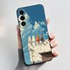 New Design Phone Case For ZTE Blade V80 Max/Nubia V80 Max Jelly Black Anti-scratch Soft Casing Colorful Rosy Cloud Pattern Shell
