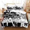 Man Manga Junji Ito Duvet Cover + 2 Pillowcases Japanese Horror Manga Dark Creepy Character Print Soft Bedding Decor For Horror