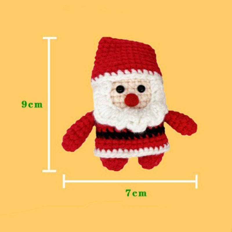Beginners Crochet Kits DIY Crochet Christmas Kits Including Crochet Hook, Yarn Balls, Needle, Instructions, Accessories