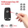 abcd1 11mm 14mm Aluminium Car Remote Control Key Badge Emblem Stickers For VW Polo GTI Golf 5 7 Jetta Mk6 Passat B5 B6 Scirocco New