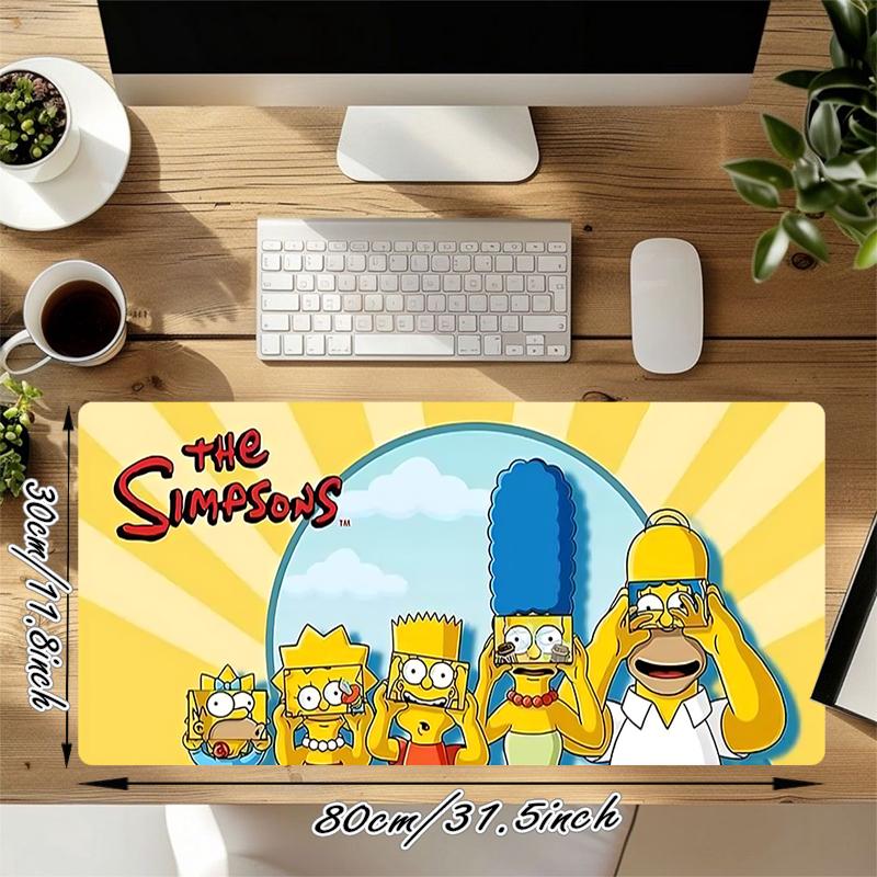 1Pc Simpsons Family Adventure Gaming Mouse Pad Keyboard Desk Mat Non-slip Rubber Lock Edge Waterproof Computer Mousepad for Office Home Decor Y1592
