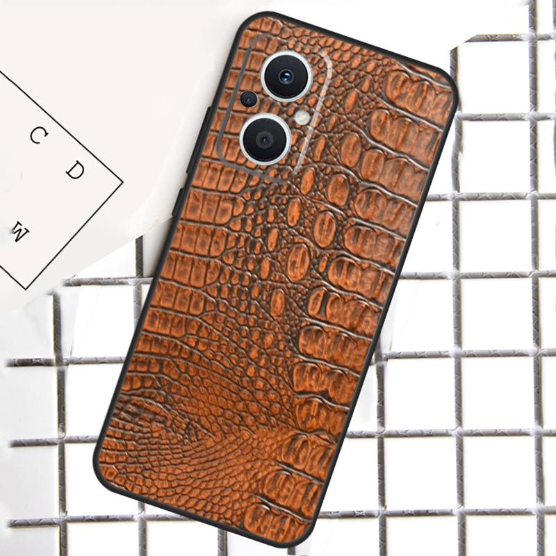 Crocodile Pattern Print Phone Case For OPPO Reno 8T 7 8 Lite 14F 14 13 12 11 F 10 Pro OPPO Find X8 X6 X5 Pro Cover