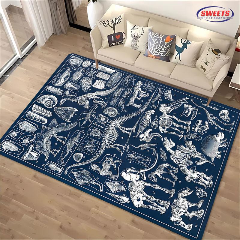 

Interesting Dinosaur Fossil Patterns Carpet Bedroom Living Room Children s Room Non-slip Mat Home Decor rug Nice Gift for Friend 40x60cm (16x24in)