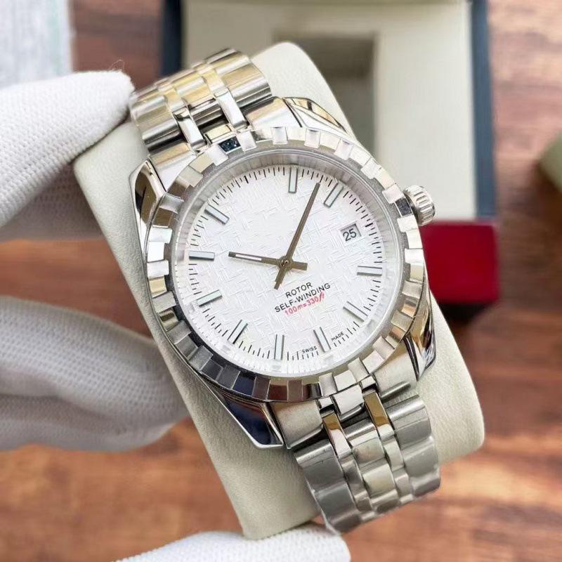 TUD Classic M22010 Men's Automatic Steel Watch with Serrated Bezel & Diamond Inlaid Plaid.