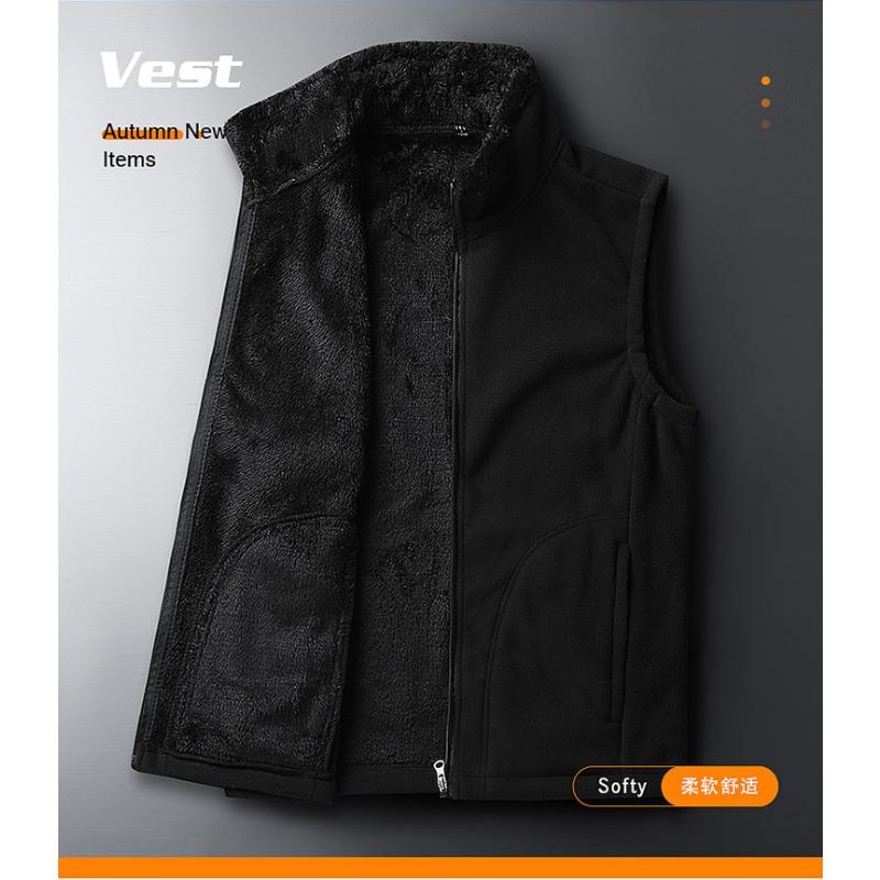 Men S Thick Stand Collar Plus Size Casual Vest