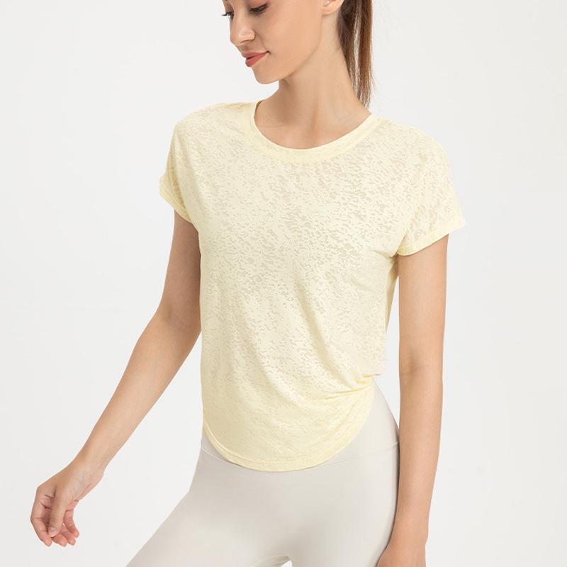 

Quick-Dry Loose Fit Yoga Cover-up T-Shirt for Women XL