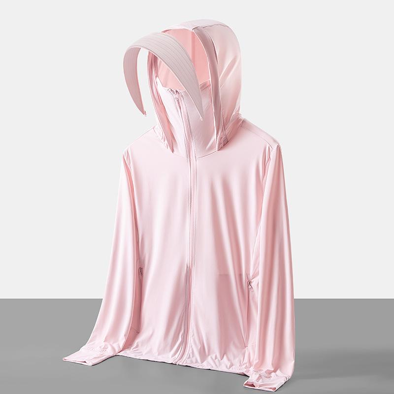 1011 New Summer Sunscreen Clothing Women's Skin Clothing UPF10 + Ice Silk Couple Casual Sports UV Protection Jacket