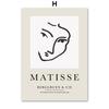 Matisse Line Face Coral Leaf Bird Abstract Posters And Prints Wall Art Canvas Painting Hotel Bar Pictures For Living Room Decor