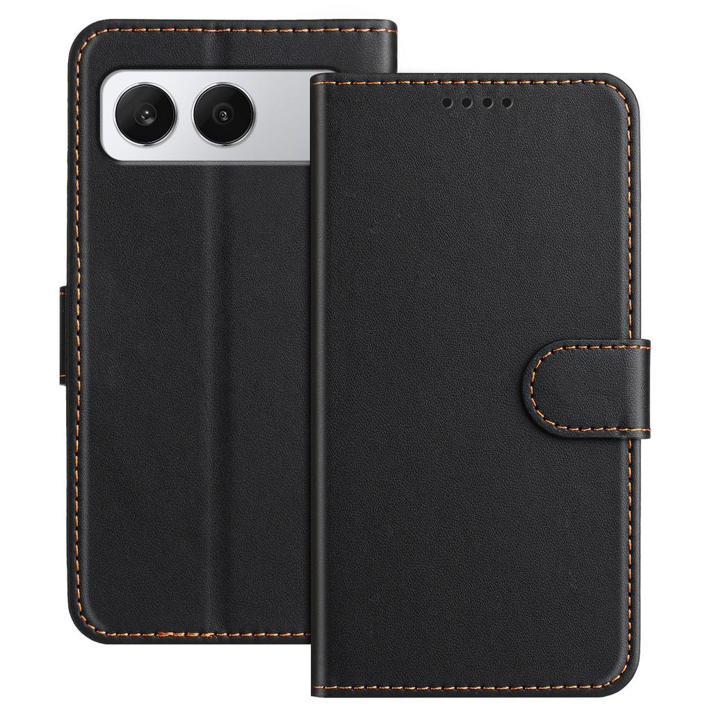 For OnePlus Nord 4 Leather Case Wallet Stand Solid Color Anti Drop Phone Cover