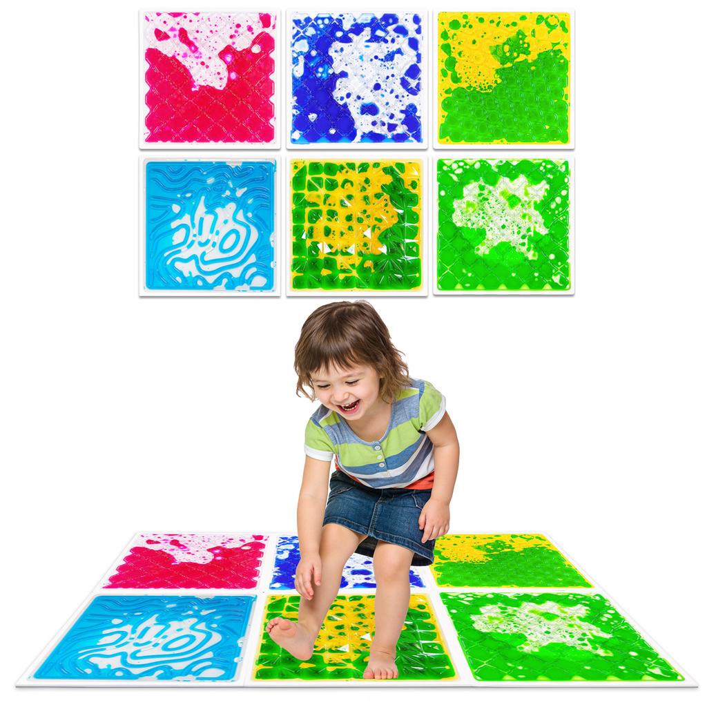 | Dynamic Flow Texture Sensory Liquid Floor Tiles Real Visual Change Tiles Classroom Fun Sensory Flooring