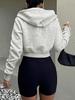 Damen Kapuzen-Cardigan Sweatshirt mit langem Ärmel und Reißverschluss - Lässig und vielseitig