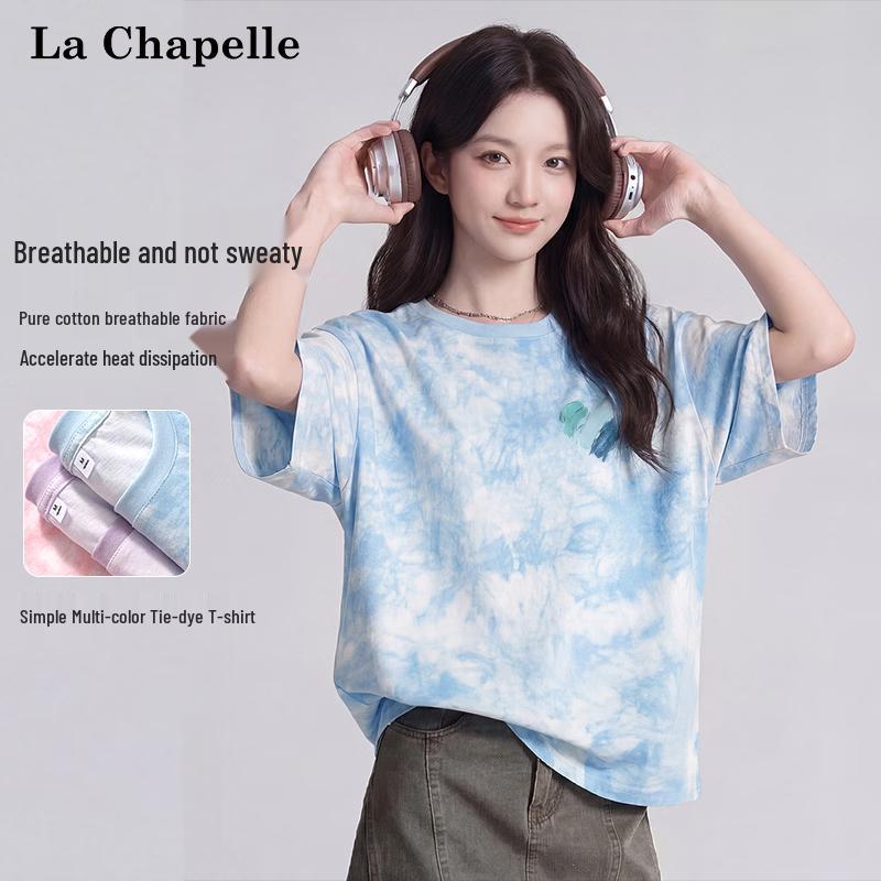 

La Chapelle Women s Dopamine Tie-Dye Cotton Short Sleeve T-Shirt 2XL