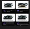 LED Projector Headlight Assembly with Flowing Turn Signals for 12-16 Volkswagen Magotan B7