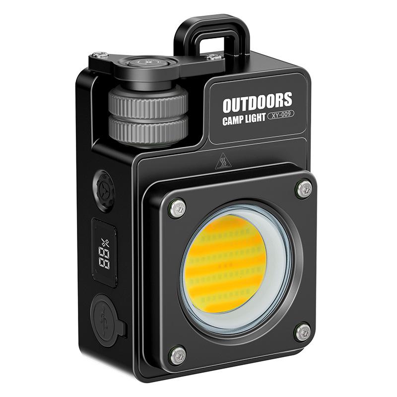 Multifunctional LED Camping Light with USB Charging & Magnetic COB Work Light