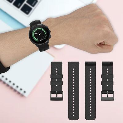 Řemínek na hodinky 24mm Silikonový řemínek na zápěstí Keprový měkký pásek Náhradní pro Suunto